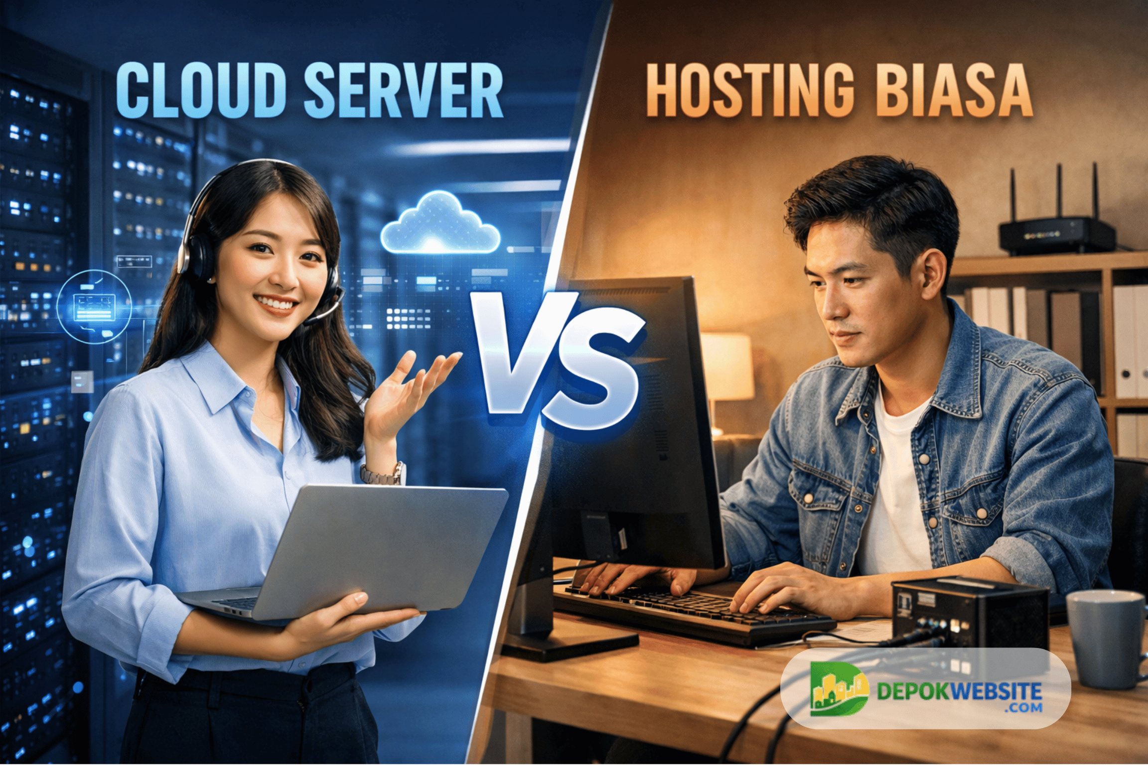 Cloud Server vs Hosting Biasa